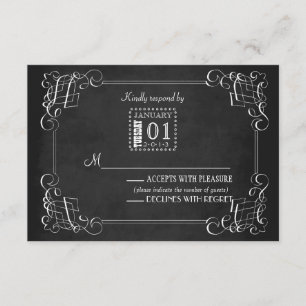 Tarjeta de respuesta del Boda del tablero de anunc