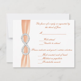 Tarjeta de respuesta del Boda Infinito del Diamant