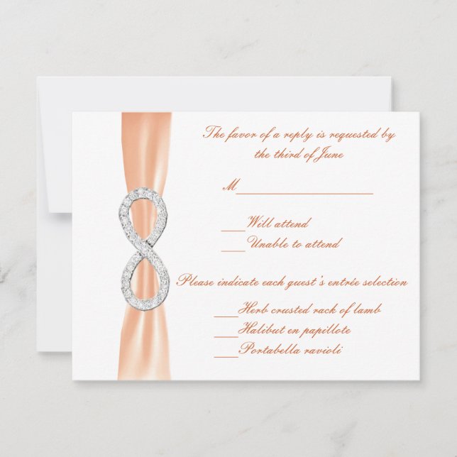 Tarjeta de respuesta del Boda Infinito del Diamant (Anverso)