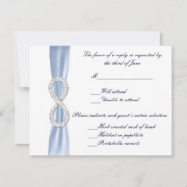 Tarjeta de respuesta del Boda Infinity de Diamante