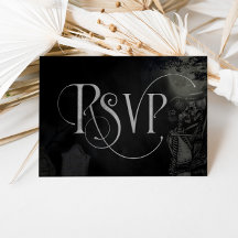 Tarjeta de respuesta del Boda RSVP por muerte hast