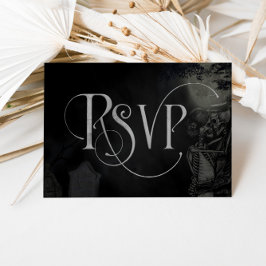 Tarjeta de respuesta del Boda RSVP por muerte hast