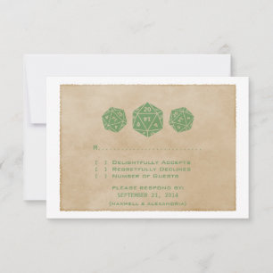 Tarjeta de respuesta del jugador de dados del Grun