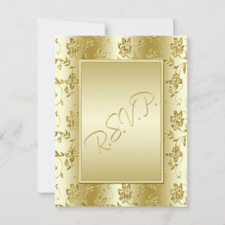 Tarjeta de respuesta del Purpurina Gold FAUX