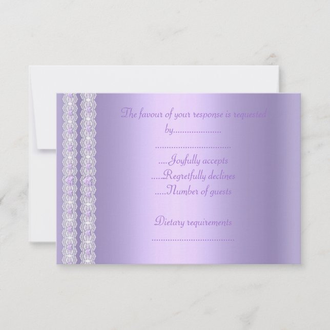 tarjeta de respuesta del shimmer lilac de bonito r (Anverso)