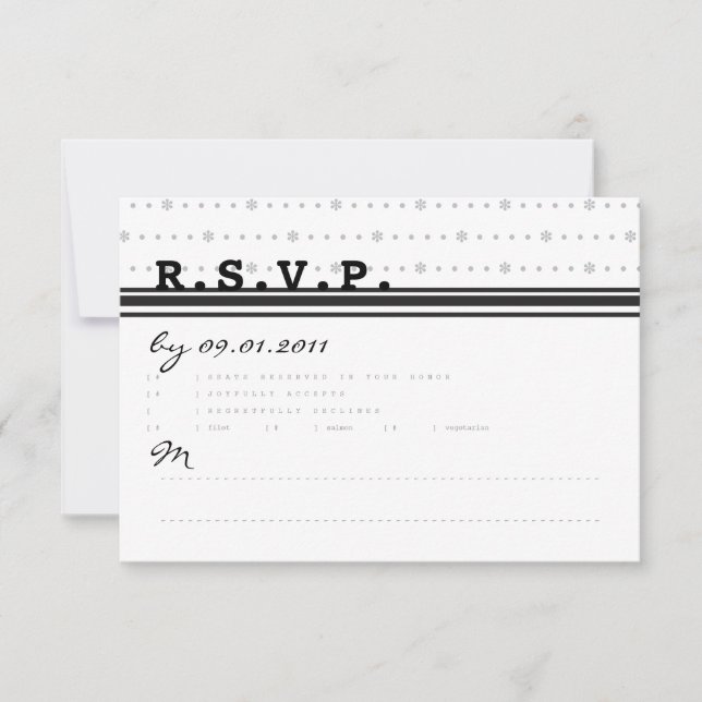 Tarjeta de respuesta dulce y simple (Anverso)