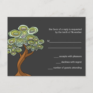 Tarjeta de respuesta Eco Tree RSVP