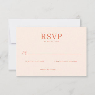 Tarjeta de Respuesta Elegant Peach