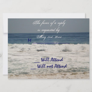 Tarjeta de respuesta elegante de la playa ChiChi B
