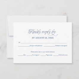 Tarjeta de respuesta elegante de RSVP de boda mini