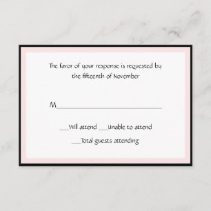 Tarjeta de respuesta elegante de todo propósito