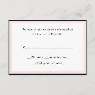 Tarjeta de respuesta elegante de todo propósito