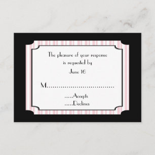 Tarjeta de respuesta elegante estilo Art Deco