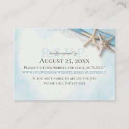 Tarjeta de respuesta en línea con estrella de mar