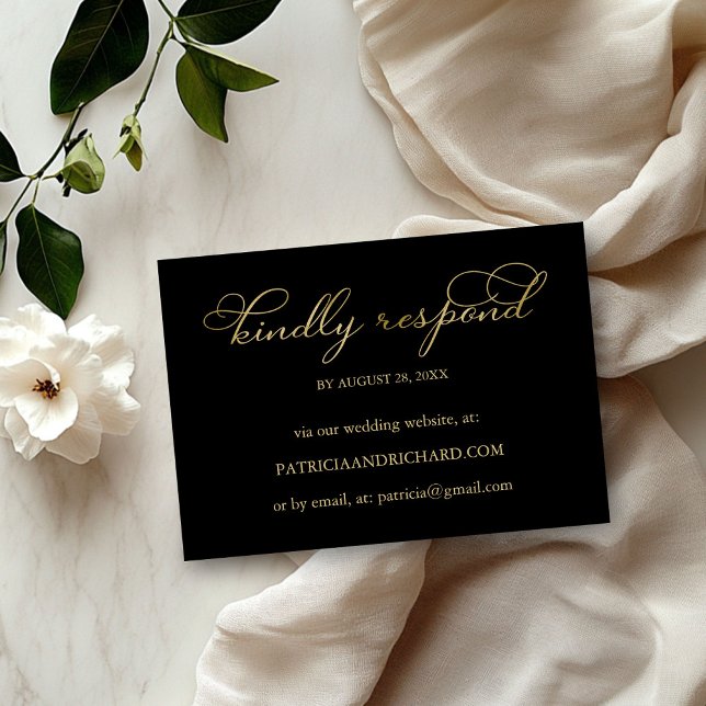 Tarjeta de respuesta en línea para boda con escrit (Subido por el creador)