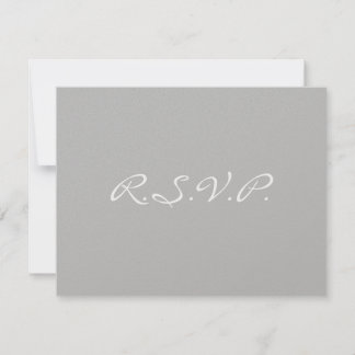 Tarjeta de respuesta floral copo de nieve plateado