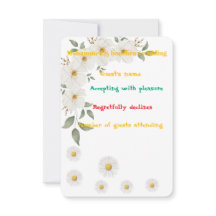 Tarjeta de respuesta floral elegante – boda person
