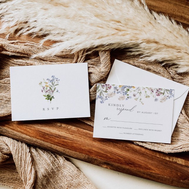 Tarjeta de respuesta floral RSVP de la boda de flo (Subido por el creador)
