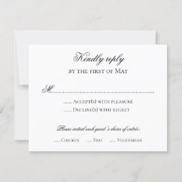 Tarjeta de respuesta formal