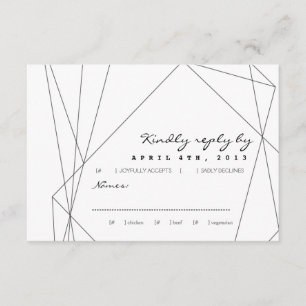 Tarjeta de respuesta Gemstone RSVP