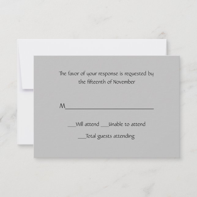 Tarjeta de respuesta gris para todos los fines (Anverso)