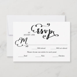 Tarjeta de respuesta - Guion de boda Entrada de da