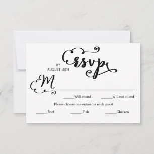 Tarjeta de respuesta - Guion de boda Entrada de da