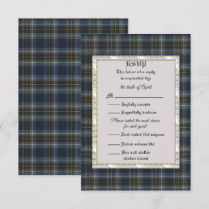 Tarjeta de respuesta Holyrood Scottish Tartan