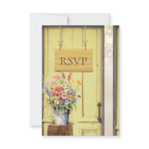 Tarjeta de respuesta incluida Summer Yellow Barn