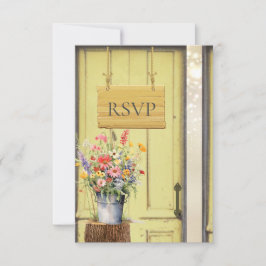 Tarjeta de respuesta incluida Summer Yellow Barn