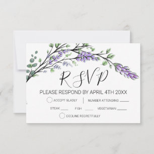 Tarjeta de respuesta Lavanda y Eucalipto