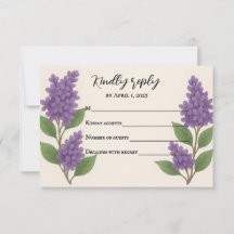 Tarjeta de Respuesta Lilac Reverie
