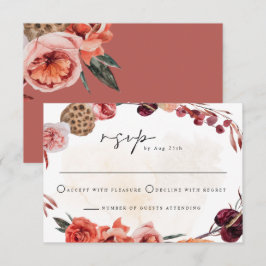 Tarjeta de respuesta LYRA Bohemian Watercolor Fall