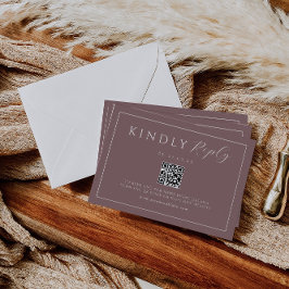 Tarjeta de respuesta Mauve Taupe Otoño Invierno co