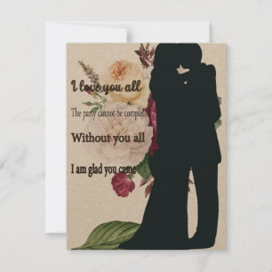 Tarjeta de respuesta me alegro de que hayas venido