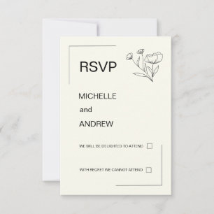 Tarjeta de Respuesta Minimalista Elegante