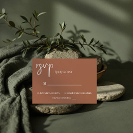 Tarjeta de respuesta minimalista moderna elegante