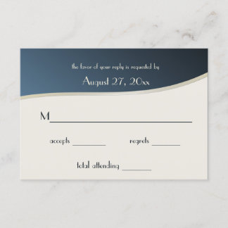 Tarjeta de respuesta Mitzvah Music Blue and Gold B