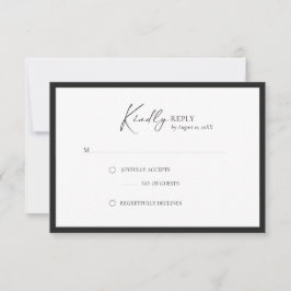 Tarjeta de respuesta moderna Elegant Frame