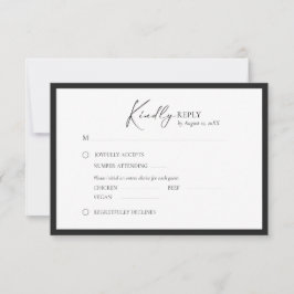 Tarjeta de Respuesta Moderna Marco Elegante