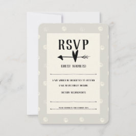 Tarjeta de respuesta moderna para boda RSVP