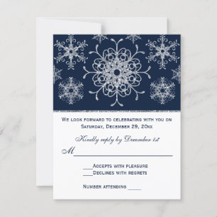 Tarjeta de Respuesta Navy Silver Glitter LOOK Copo