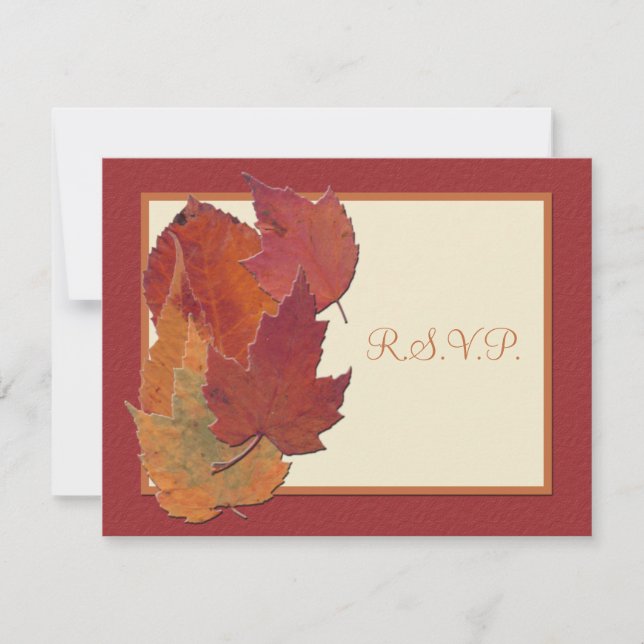 Tarjeta de Respuesta Otoño Hojas II (Anverso)