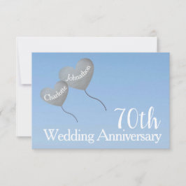 Tarjeta de respuesta para 70º aniversario de bodas