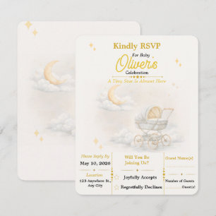 Tarjeta de respuesta para baby shower de Luna Neut