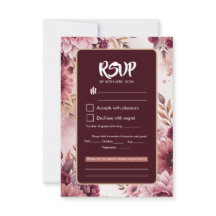 Tarjeta de Respuesta para Boda Boho Dreams Floral 