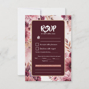 Tarjeta de Respuesta para Boda Boho Dreams Floral 