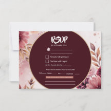 Tarjeta de Respuesta para Boda Boho Dreams Floral 