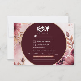 Tarjeta de Respuesta para Boda Boho Dreams Floral