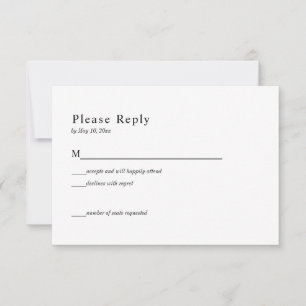 Tarjeta de Respuesta para Boda Celestial Negra y D